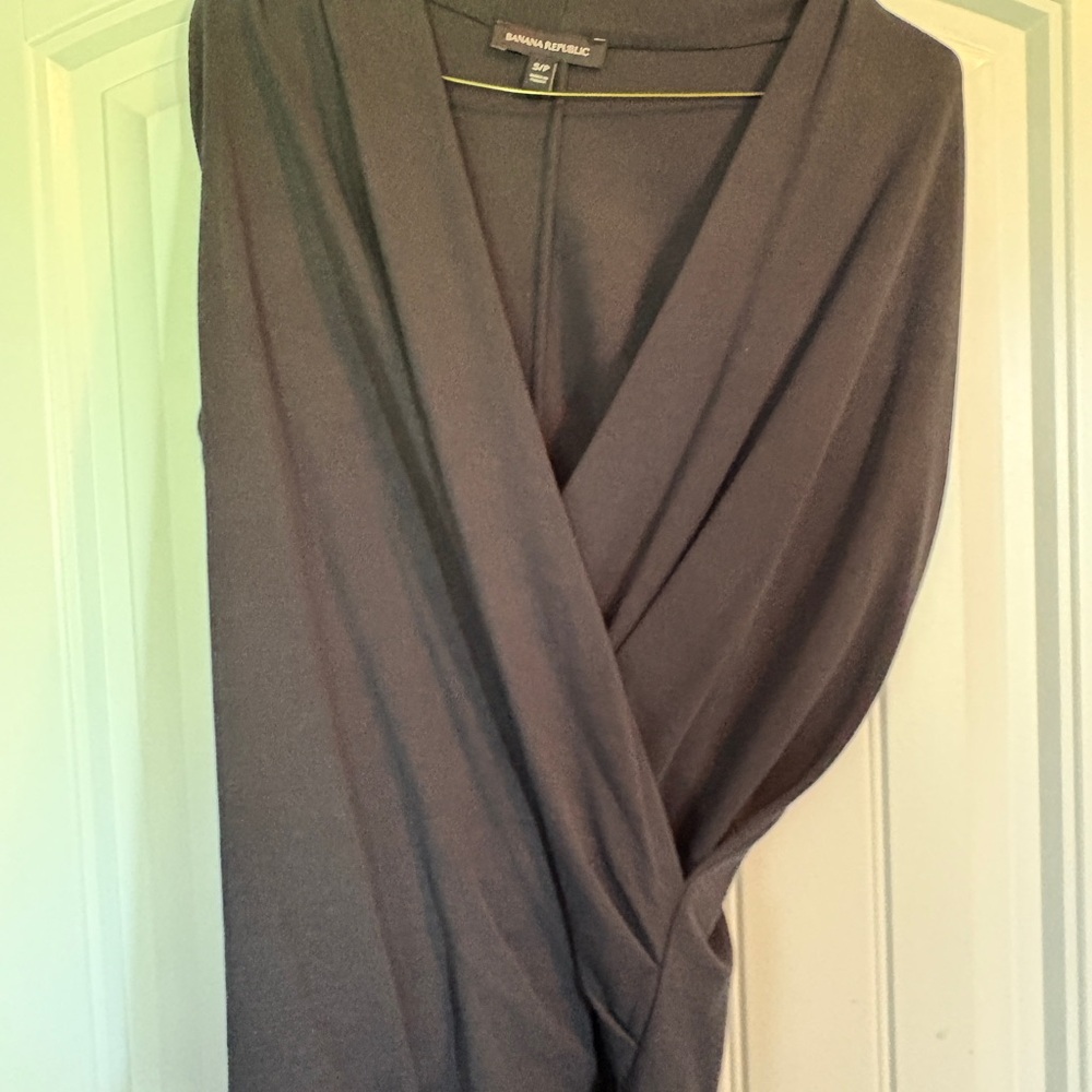 Banana Republic Black Wrap Shirt